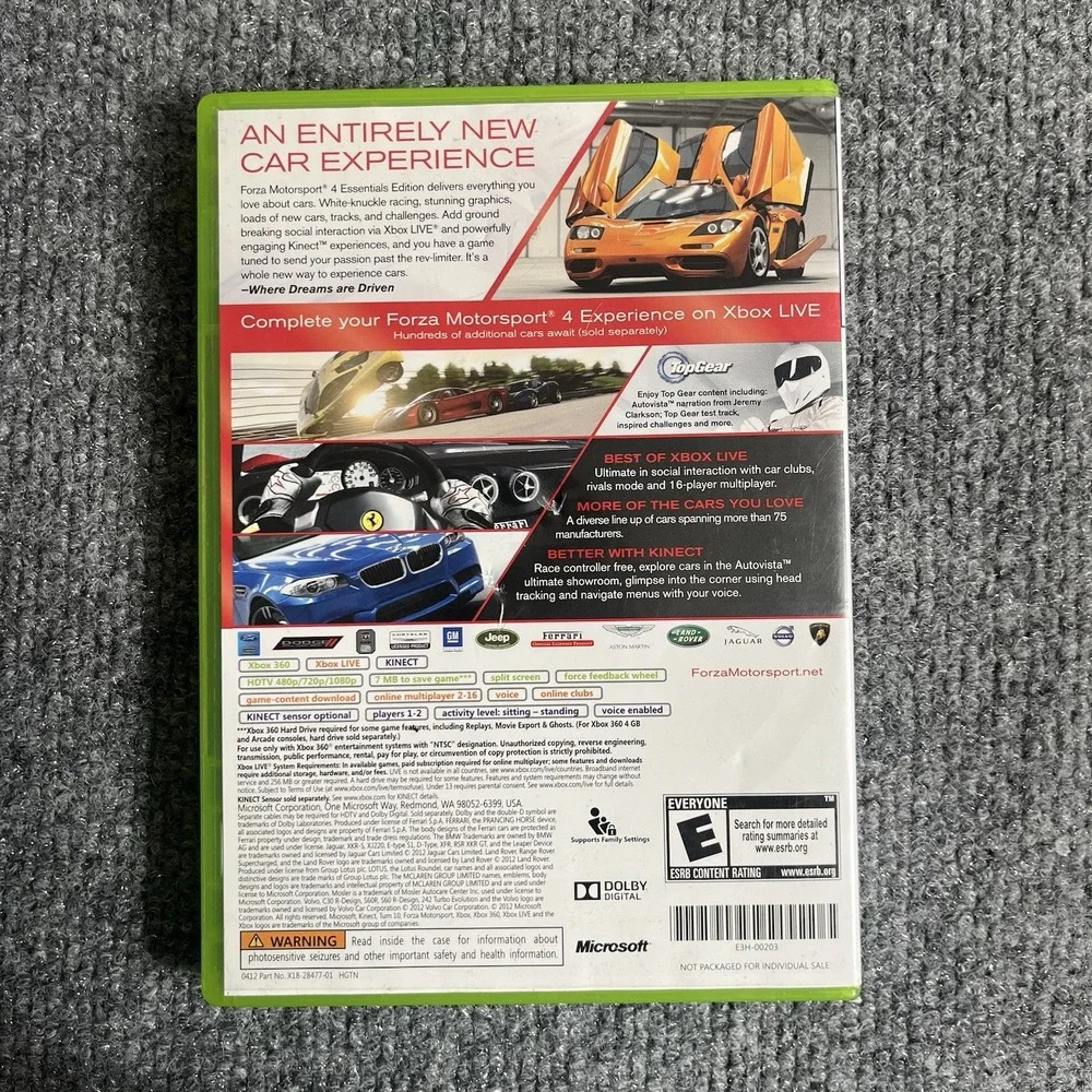 Forza Motorsport 4 Xbox 360 Microsoft Studios Good Condition Working Tested!